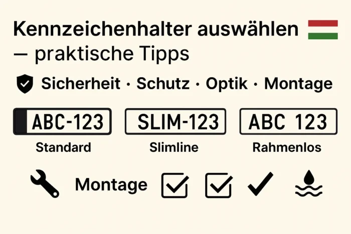 Kennzeichenhalter auswählen