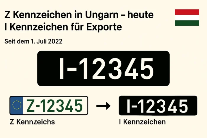 Z Kennzeichen in Ungarn