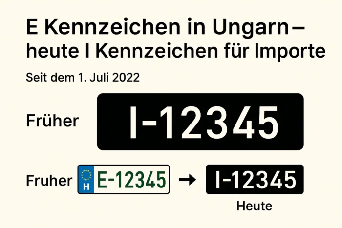 E Kennzeichen in Ungarn