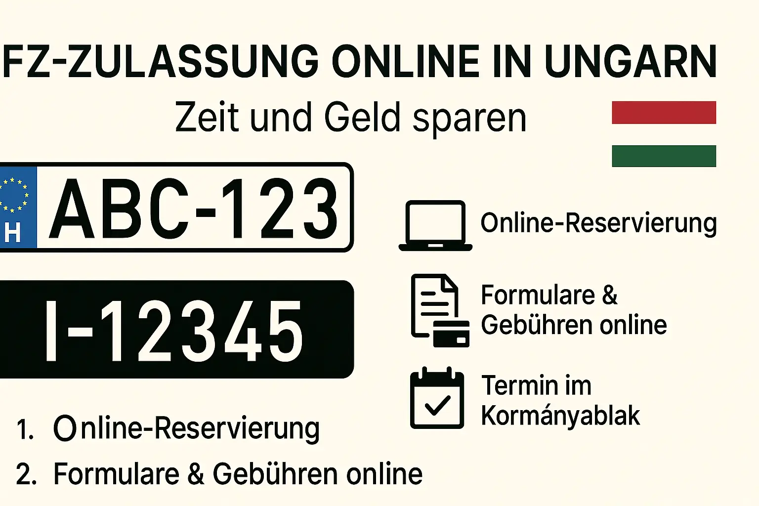 Kfz-Zulassung online in Ungarn